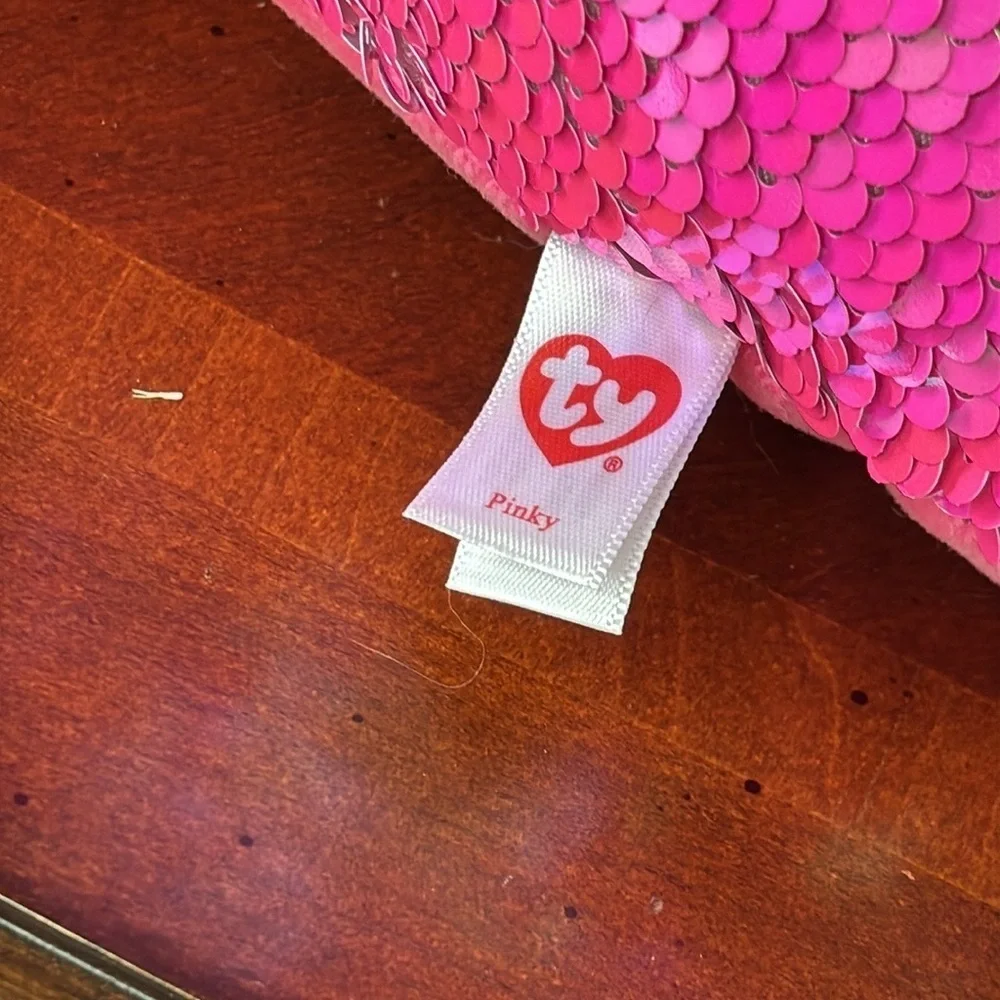 Brand New Ty Flippables Pinky the Flamingo Reversible Sequins Large 18